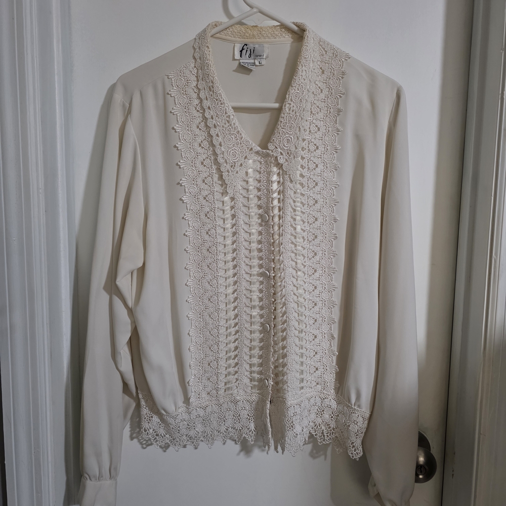 Elegant Cream Lace Blouse